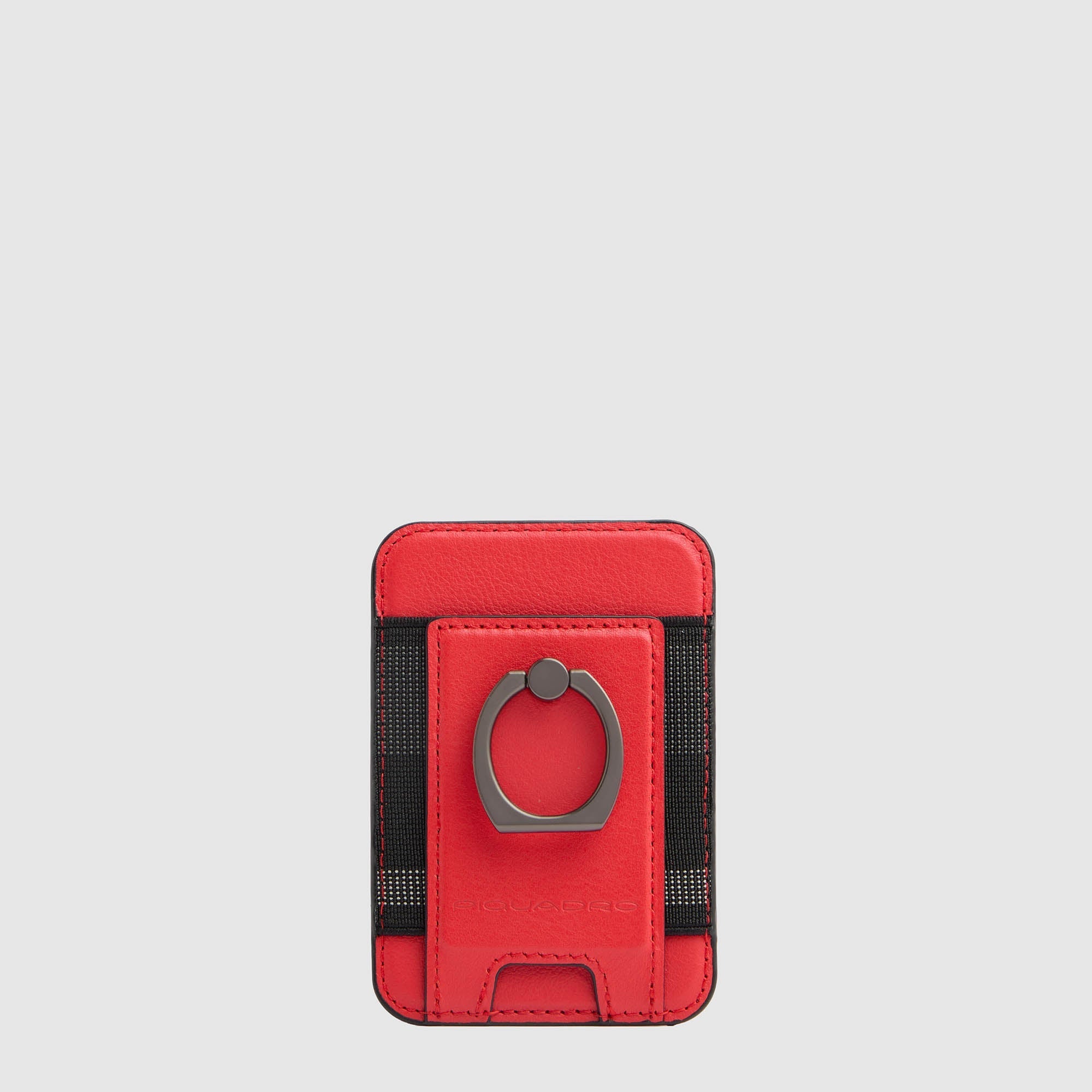 Piquadro BagMotic Kartenetui MagSafe Ring Leder Braun