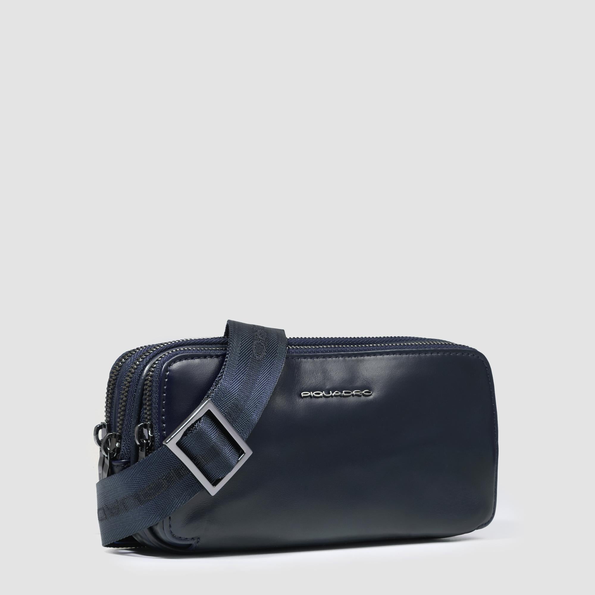 Piquadro Modus Pochette Herren-Clutch Leder Blau RFID-Schutz