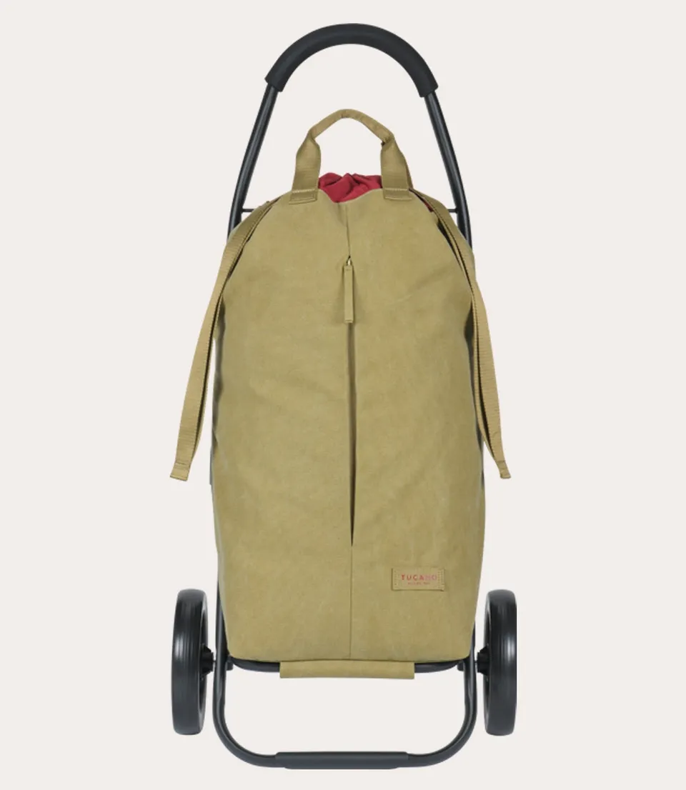 Tucano Carry Einkaufstrolley 2-Rad Beige Canvas