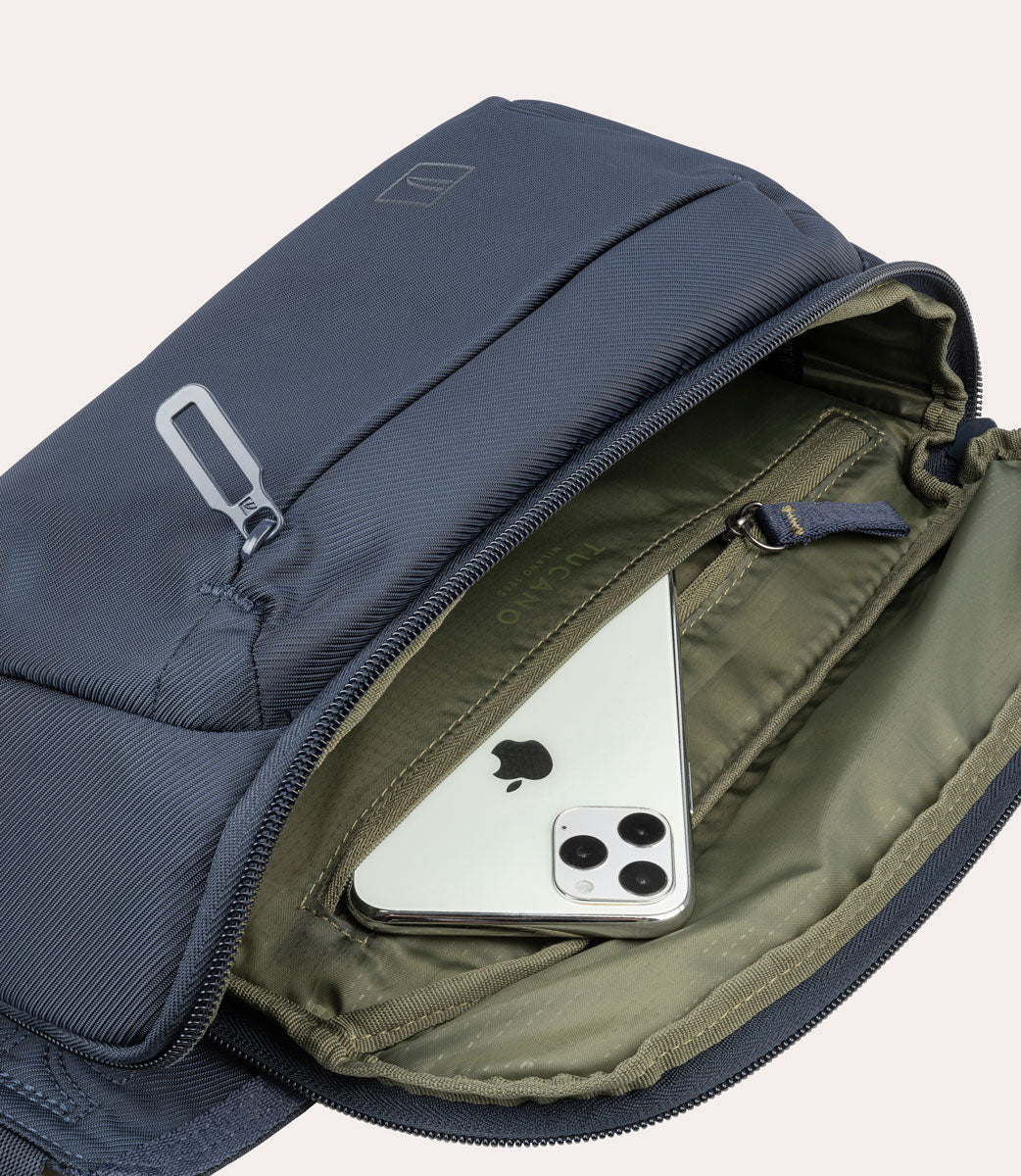 Tucano Astra Crossbody Umhängetasche Blau Recycling