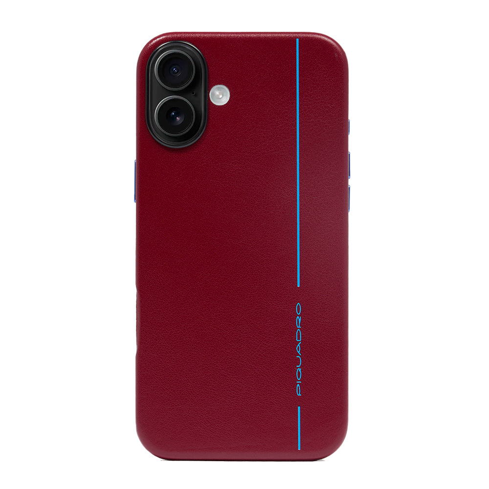 Piquadro Connequ iPhone 16 Plus Hülle Leder Braun