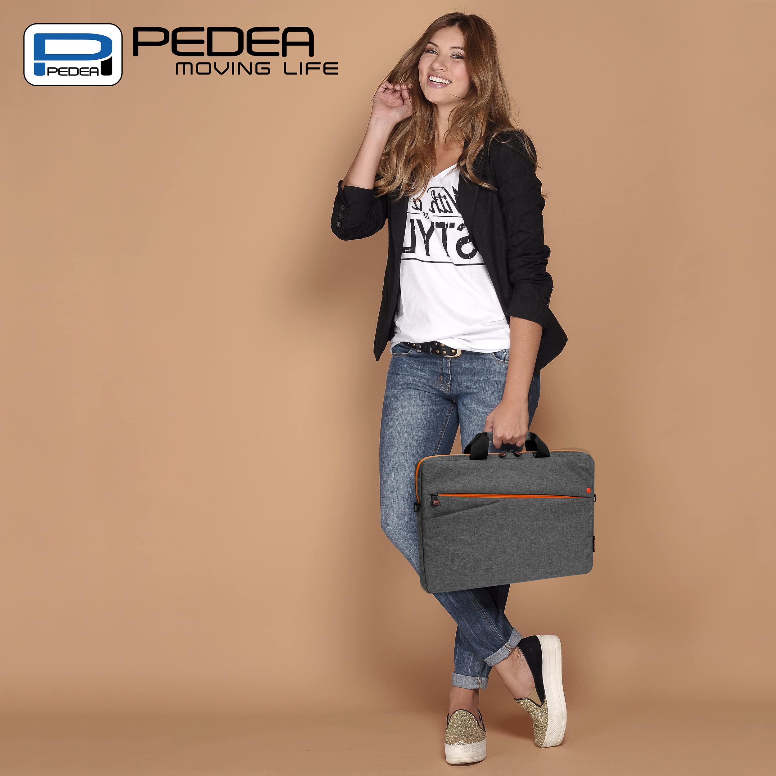 Pedea Fashion Laptoptasche 13,3 Zoll Grau/Orange Umhängetasche