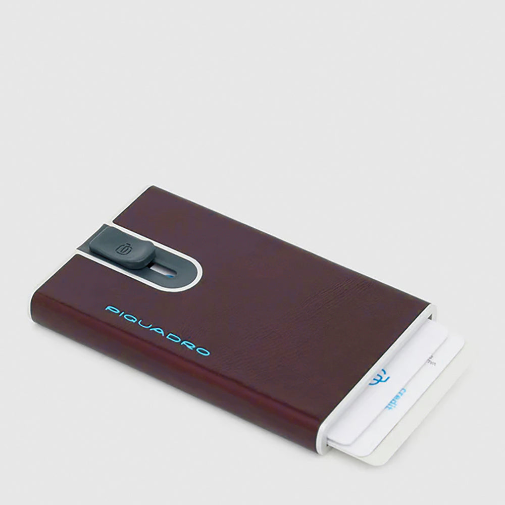 Piquadro Black Square Kartenetui Slider Braun RFID