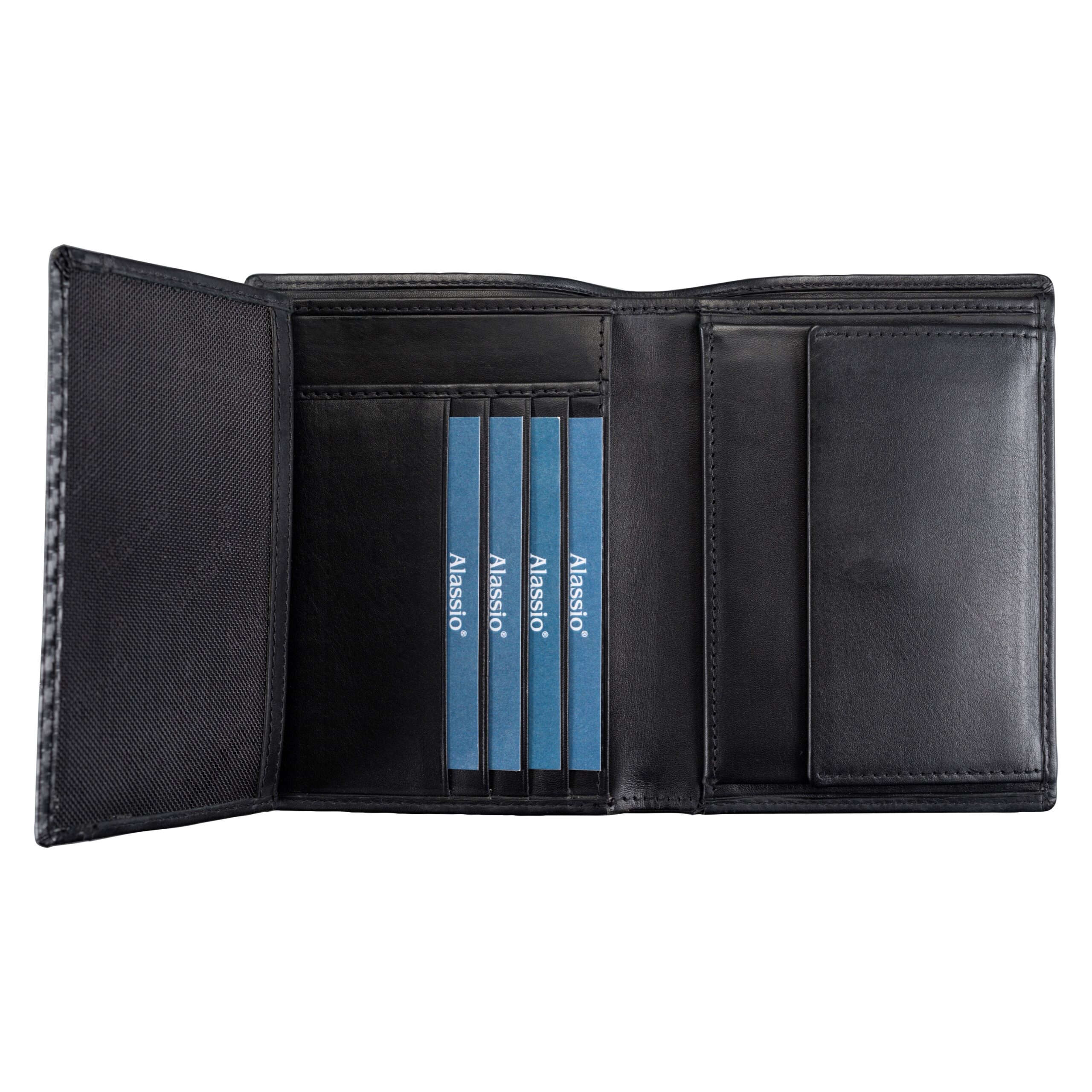 Lightpak Geldbörsen Kombibörse Portemonnaie schwarz Carbon 13cm