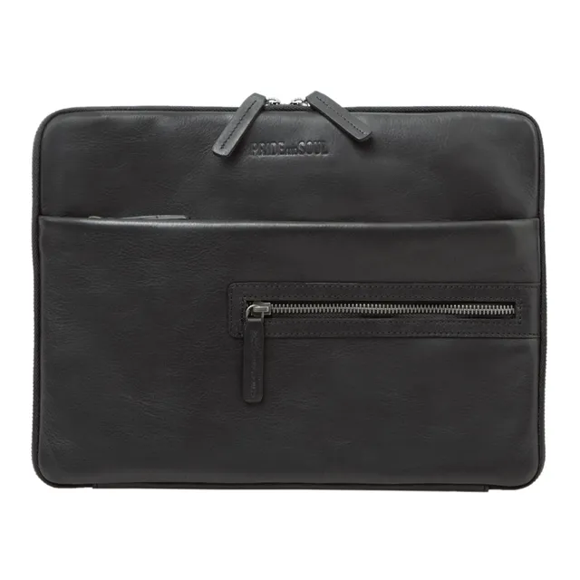 Lightpak Schreibmappe Terra A4 Tabletmappe schwarz Leder