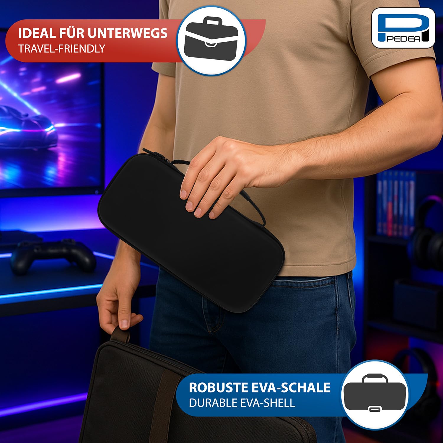 Pedea Tablet-Zubehör Switch 2 Tasche schwarz stoßfest