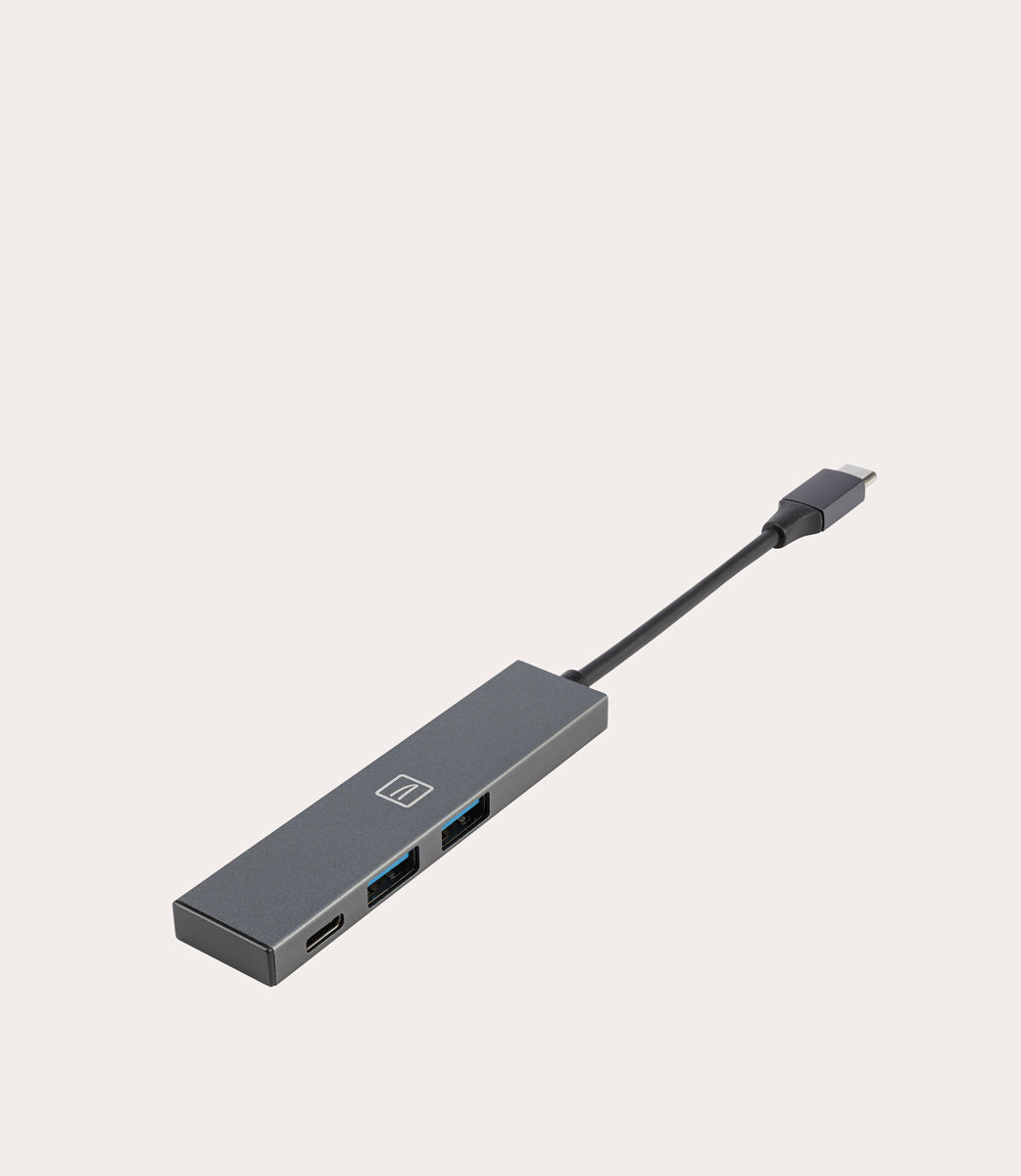 Tucano 3-in-1 Type-C Hub Dunkelgrau Alu USB