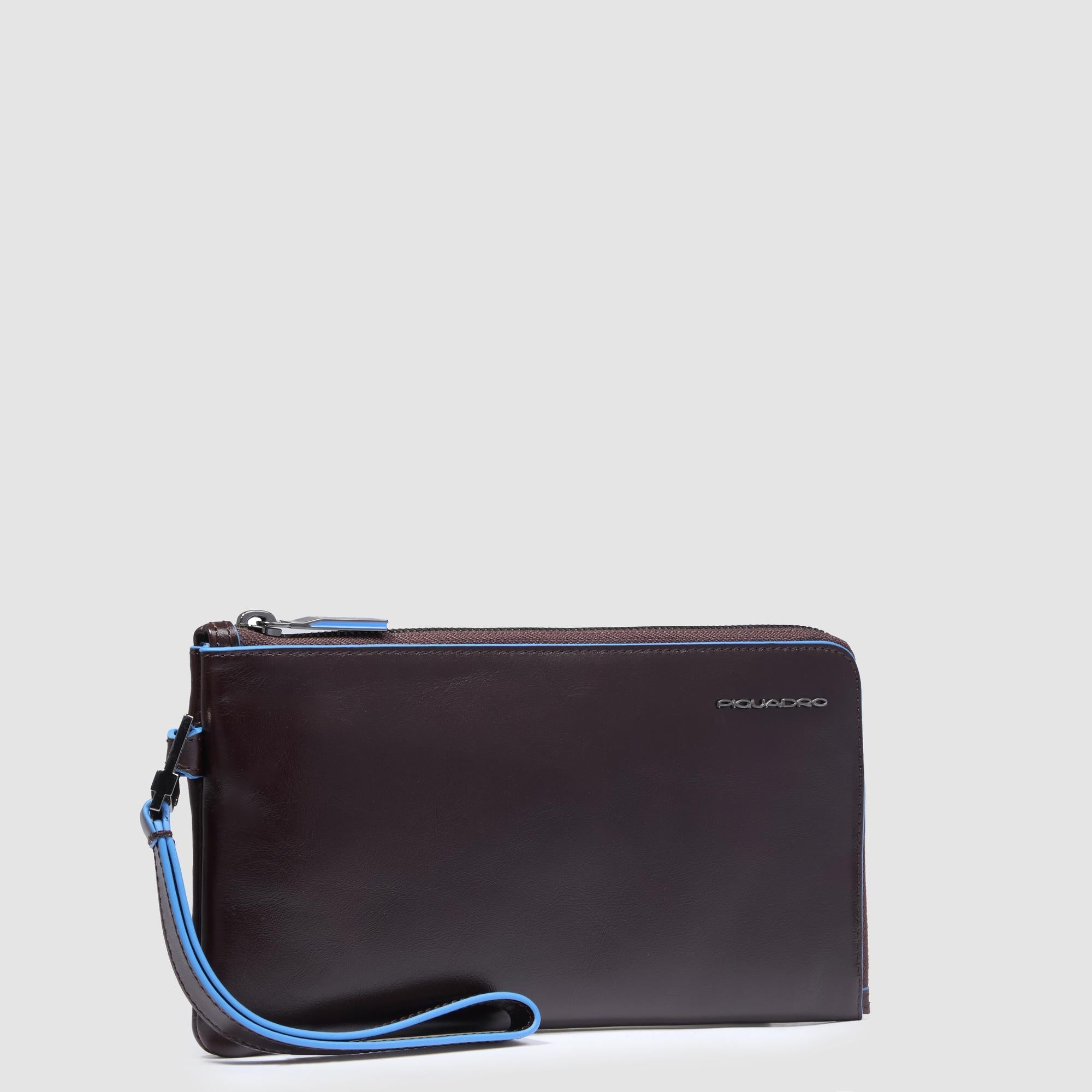 Piquadro Black Square Pochette Leder Schwarz RFID Herren