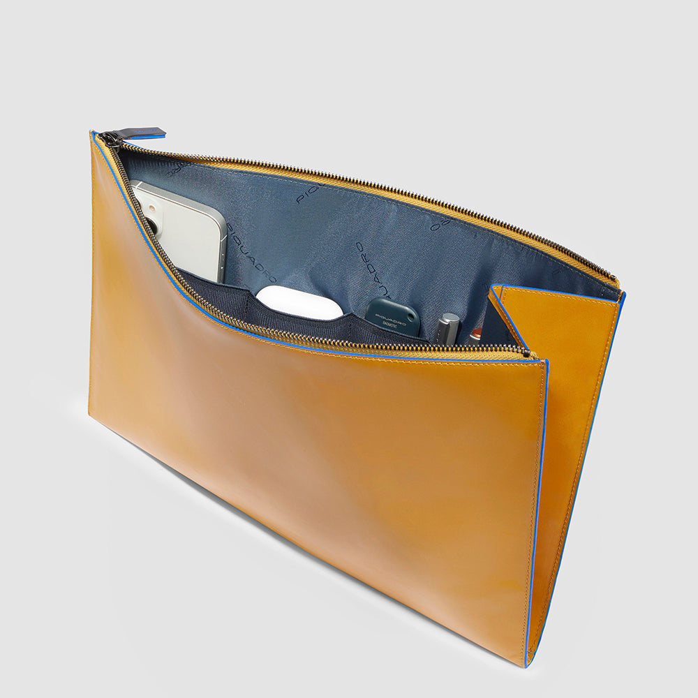 Piquadro Black Square Pochette iPad Pro 13 blau Leder