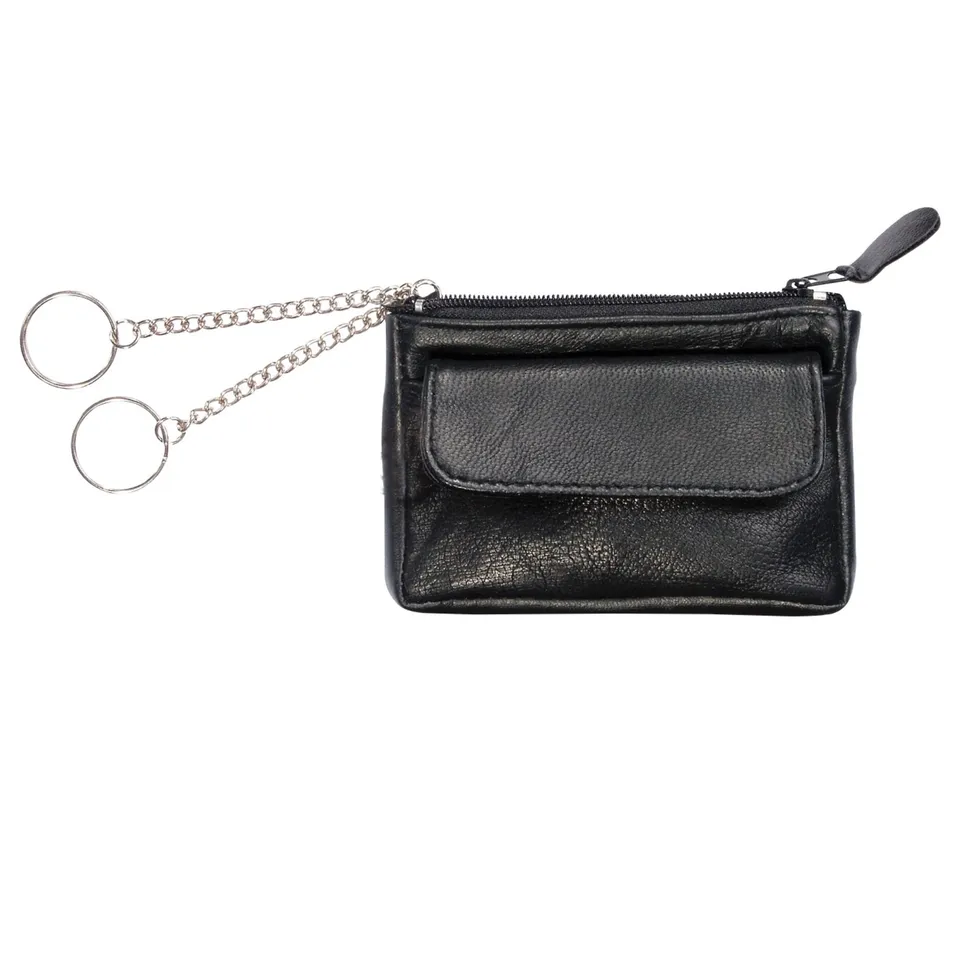 Lightpak Schlüsseletui Nappaleder schwarz Vorfach 11,5cm