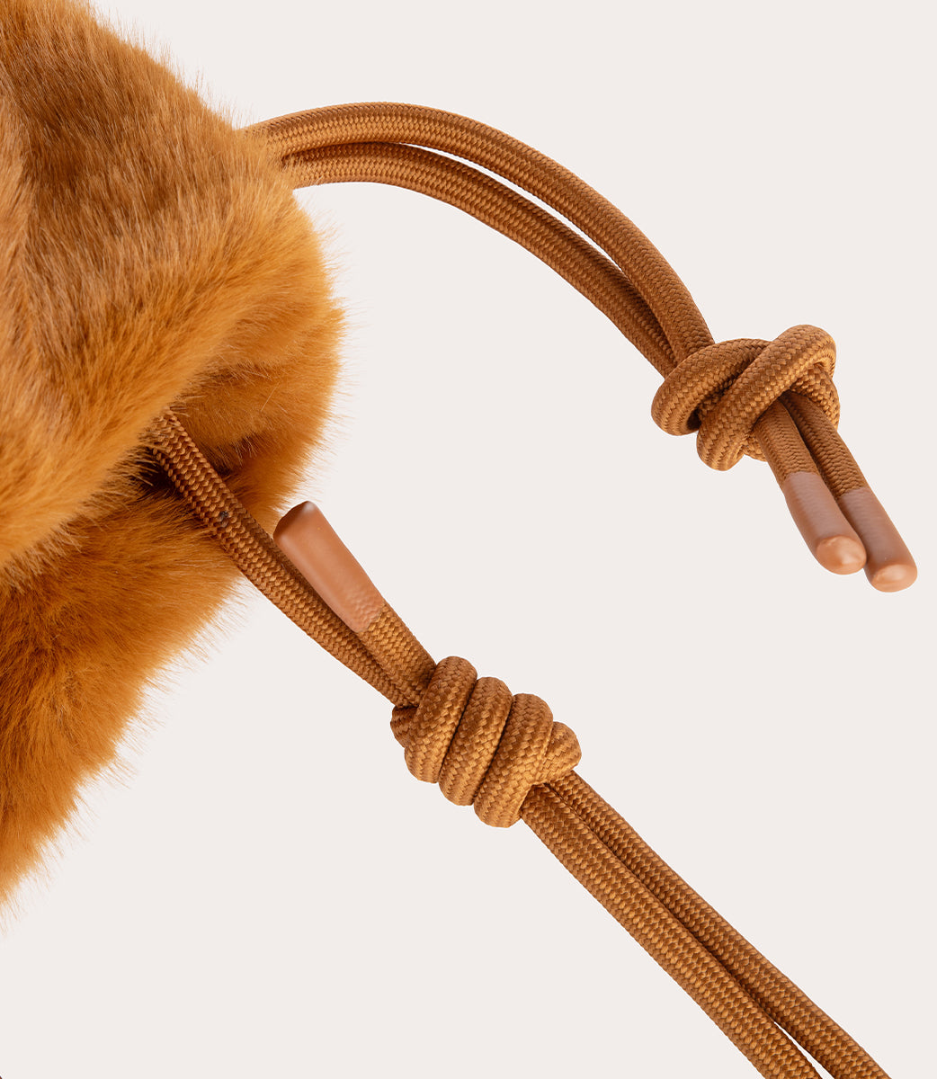 Tucano Mini Nina Fur Bag Umhängetasche Nero Kunstfell
