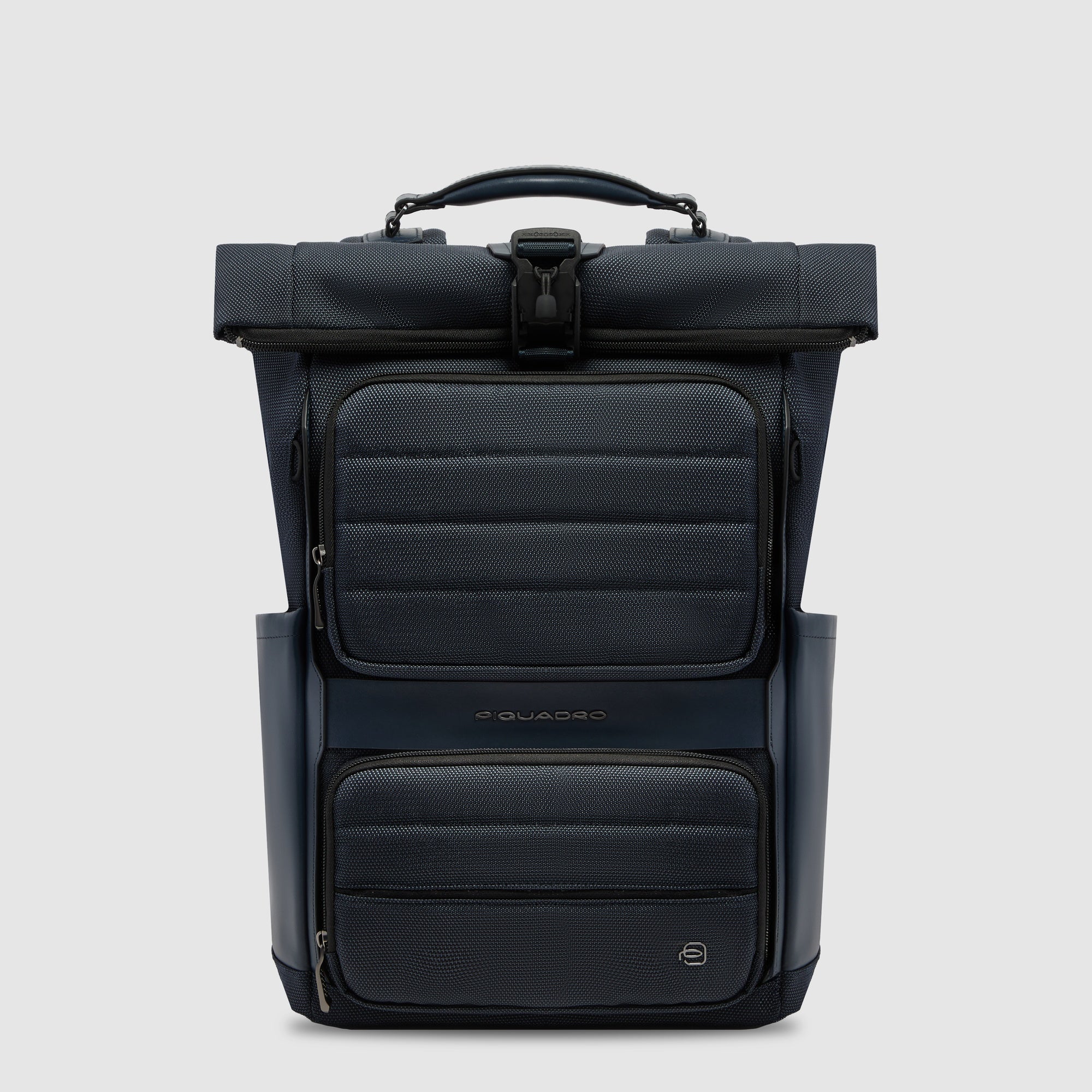 Piquadro Corner 2.0 Roll-Top Rucksack 15,6 Zoll Schwarz