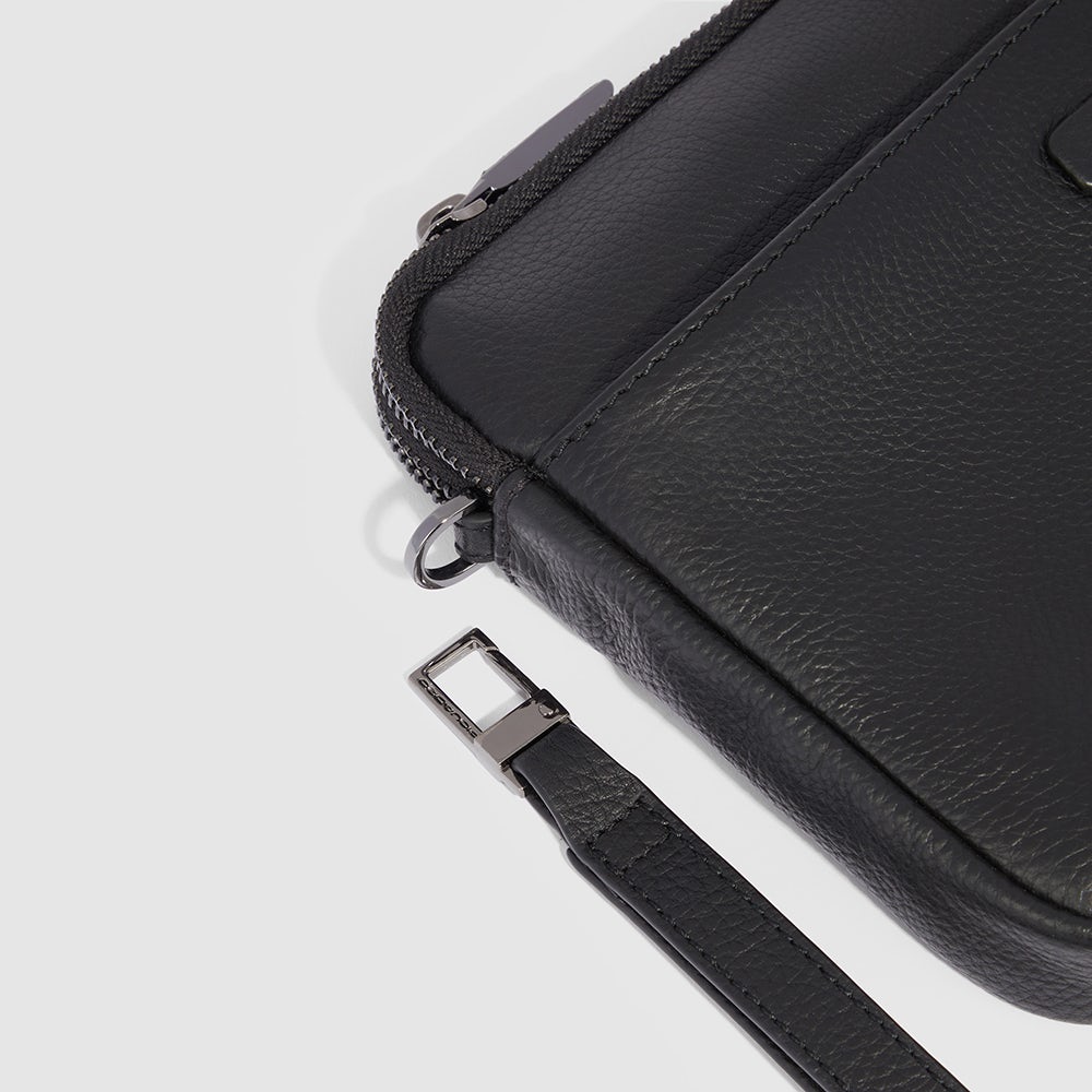 Piquadro Modus POCHETTE Clutch Blau Leder RFID iPad mini