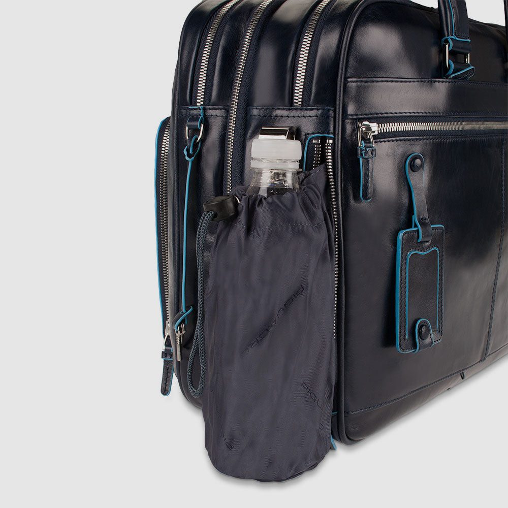 Piquadro Modus Laptoptasche 15,6 Zoll Schwarz erweiterbar