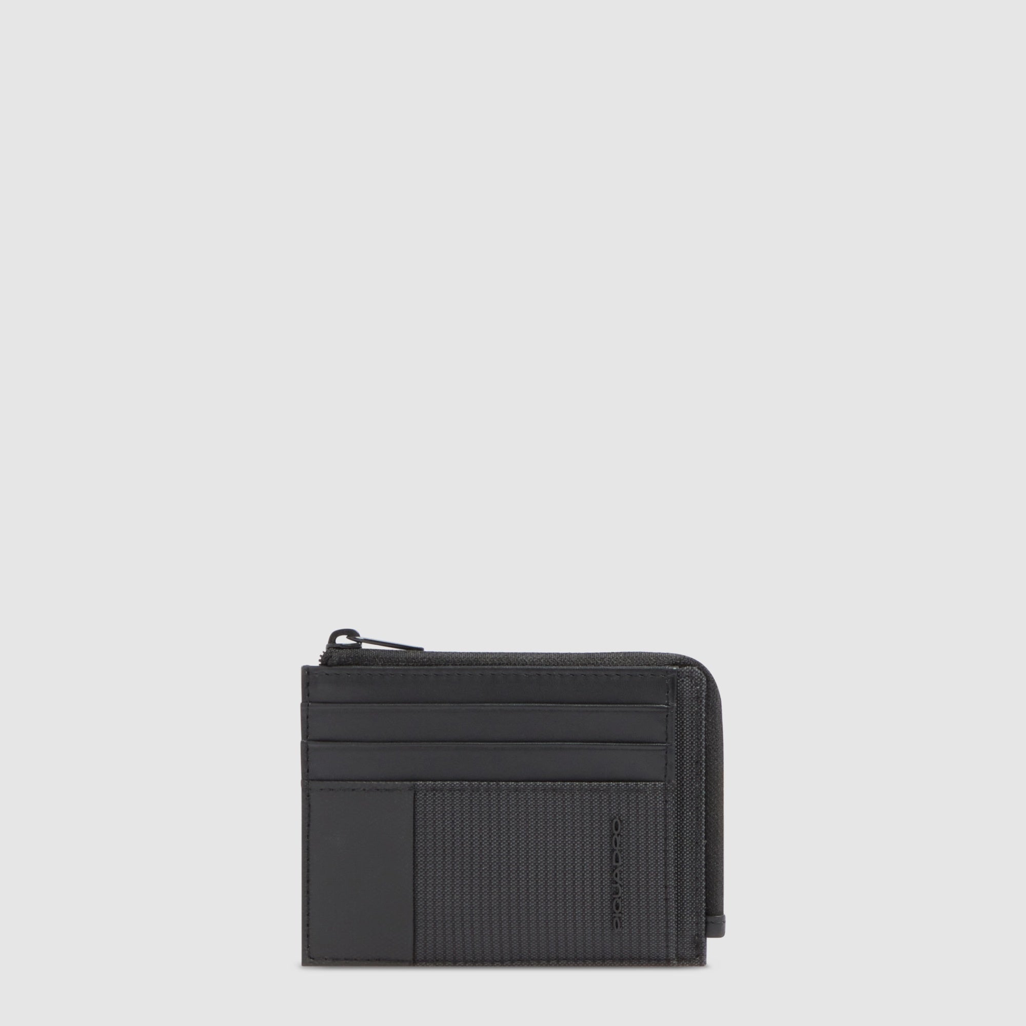 Piquadro Blue Square Geldbörse Leder Schwarz Kartenfach