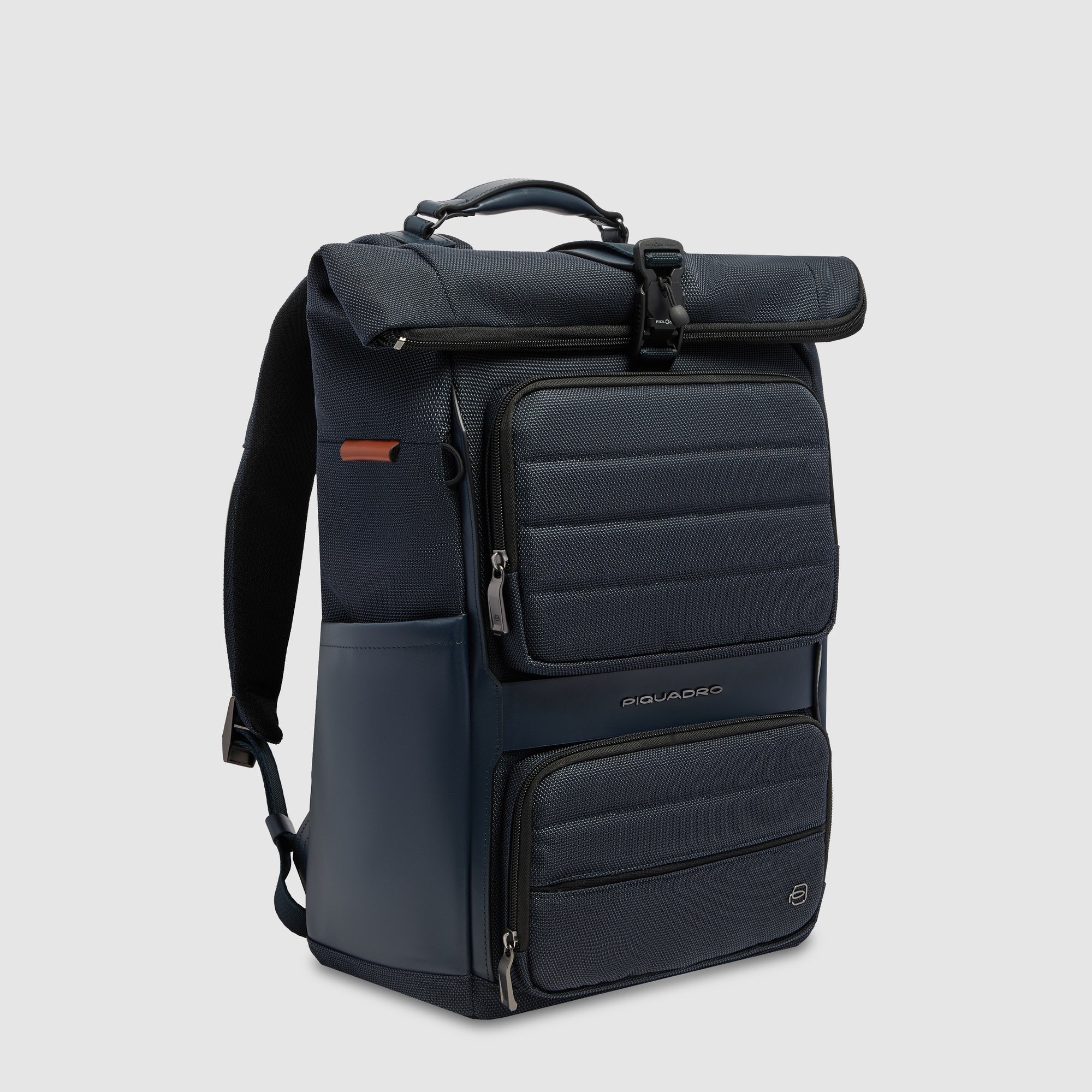 Piquadro Corner 2.0 Roll-Top Rucksack 15,6 Zoll Schwarz