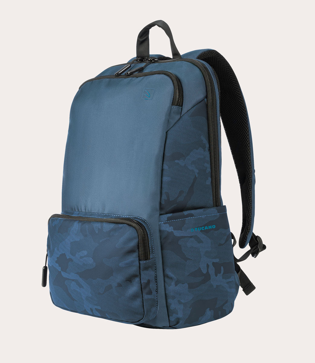 Tucano Terras Camouflage Rucksack Blau 15,6" Laptopfach