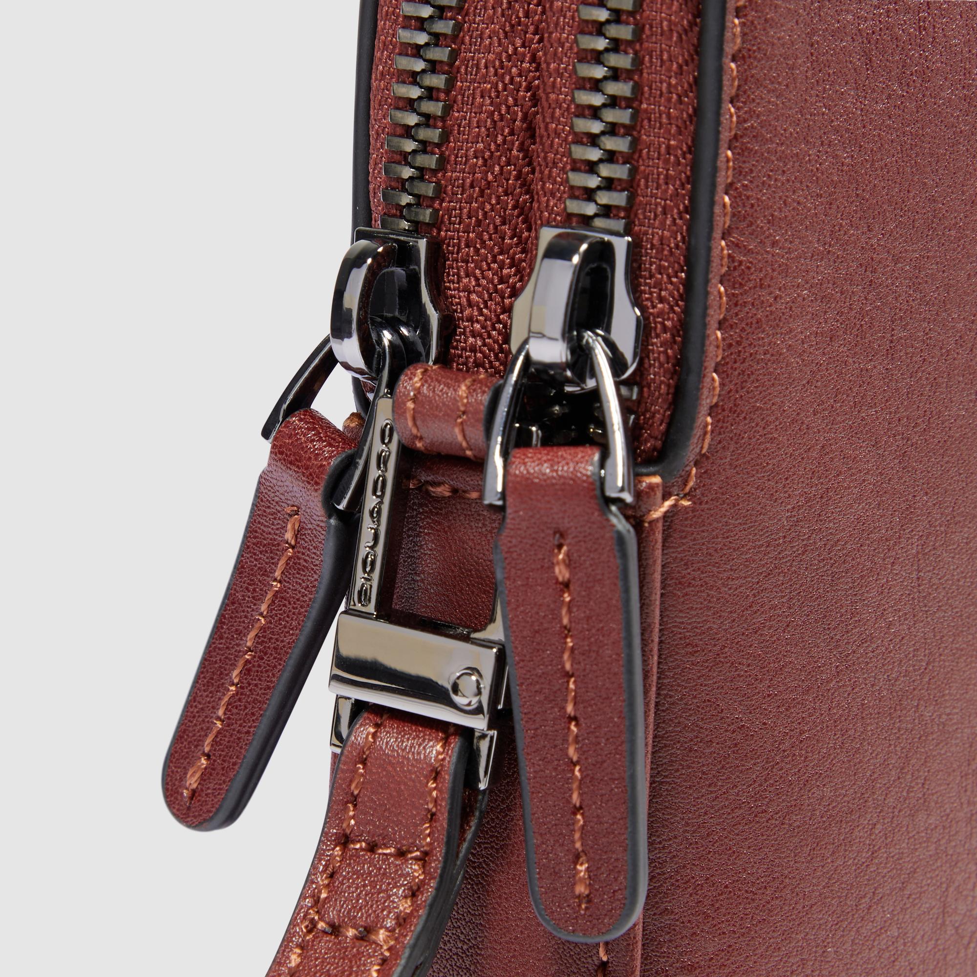 Piquadro Black Square Pochette Herren Leder mit Kartenfach