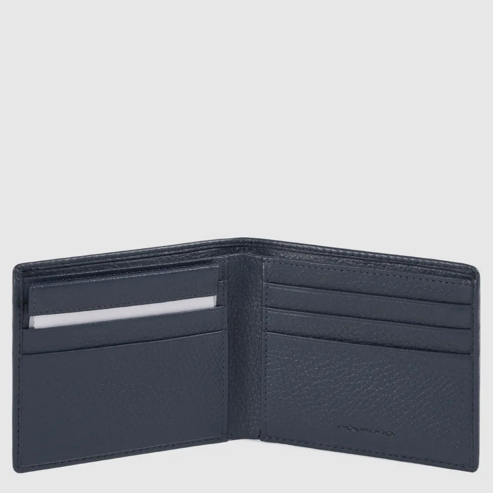Piquadro Blue Square Herren Geldbörse Leder Schwarz RFID
