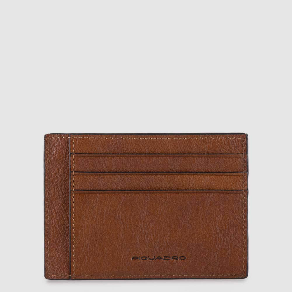 Piquadro Black Square Kreditkartenetui Leder braun RFID
