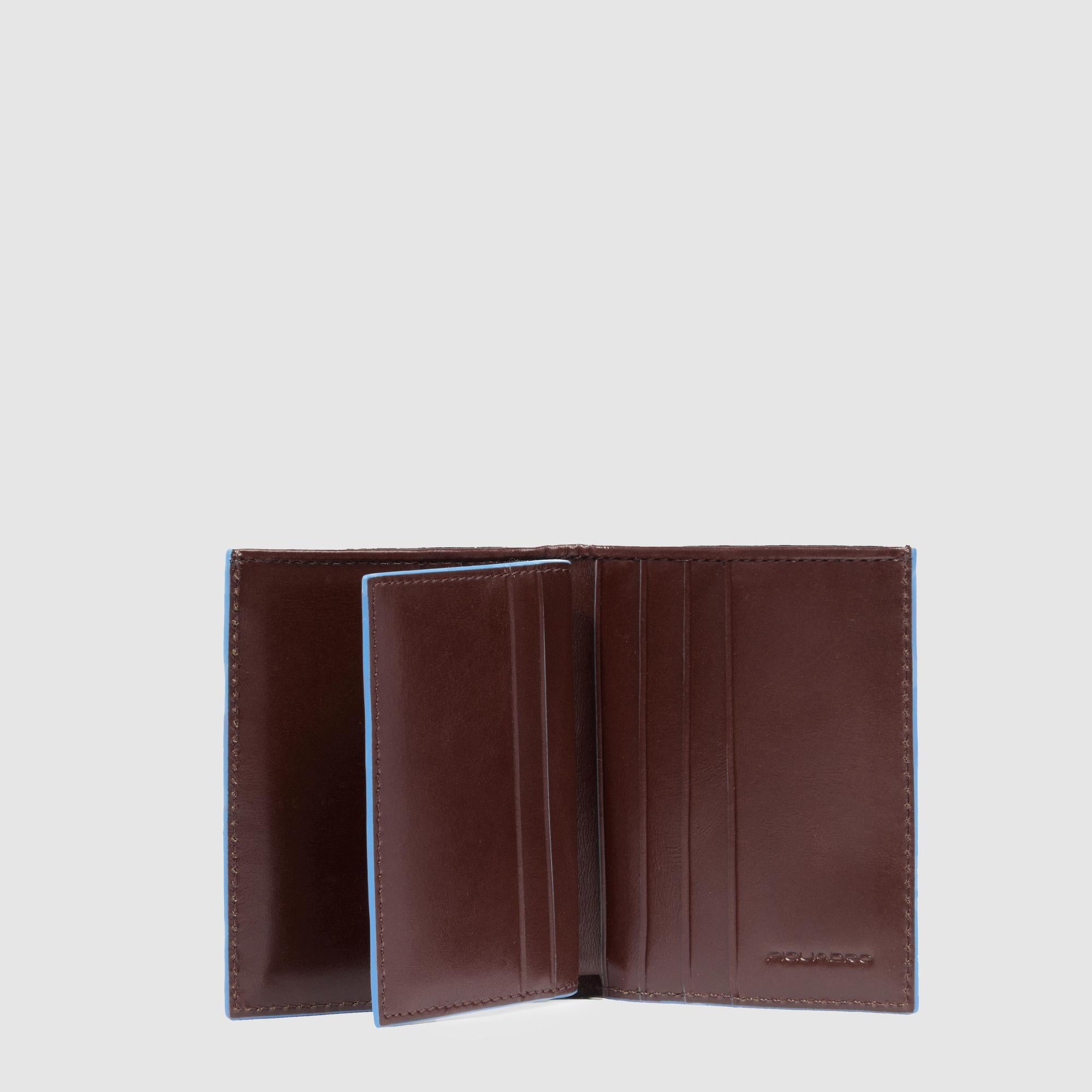 Piquadro Blue Square Kreditkartenetui Leder Blau RFID