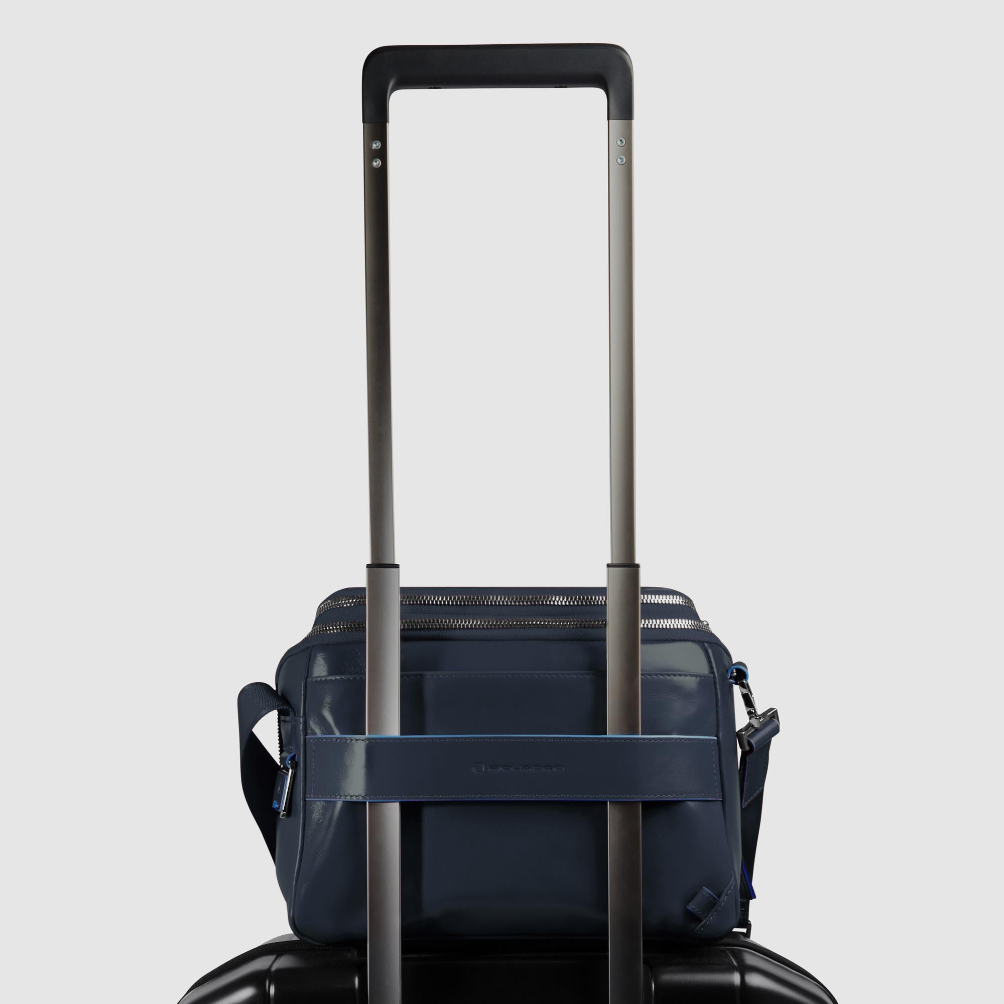 Piquadro Black Square Umhängetasche schwarz Leder RFID