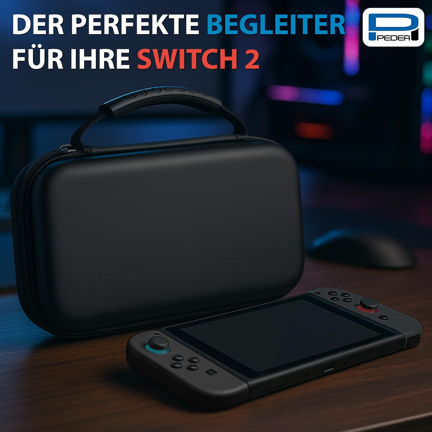 Pedea Tablet-Zubehör Switch 2 Tasche schwarz stoßfest
