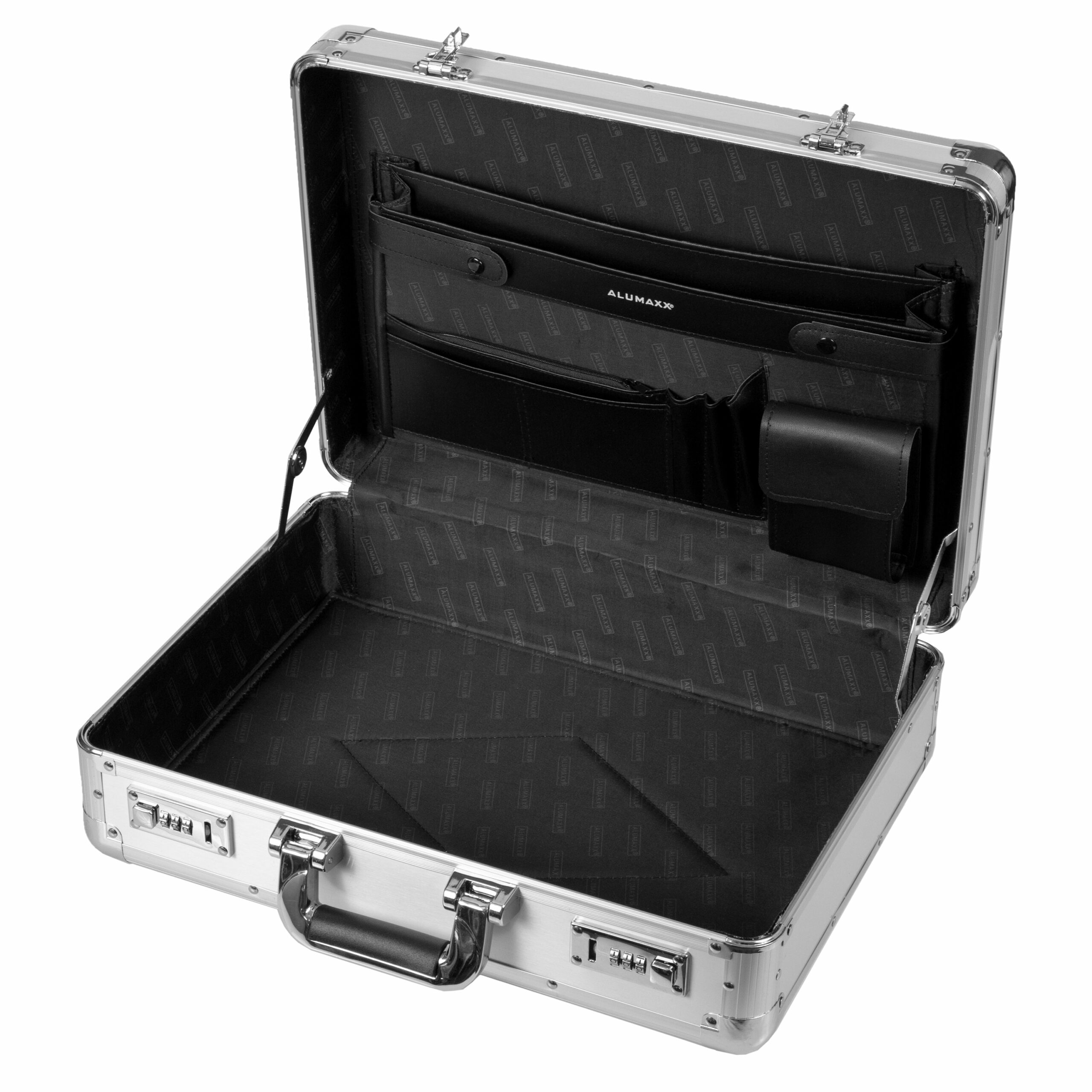 Alumaxx Taurus Attachékoffer Aluminium Silber Zahlenschloss