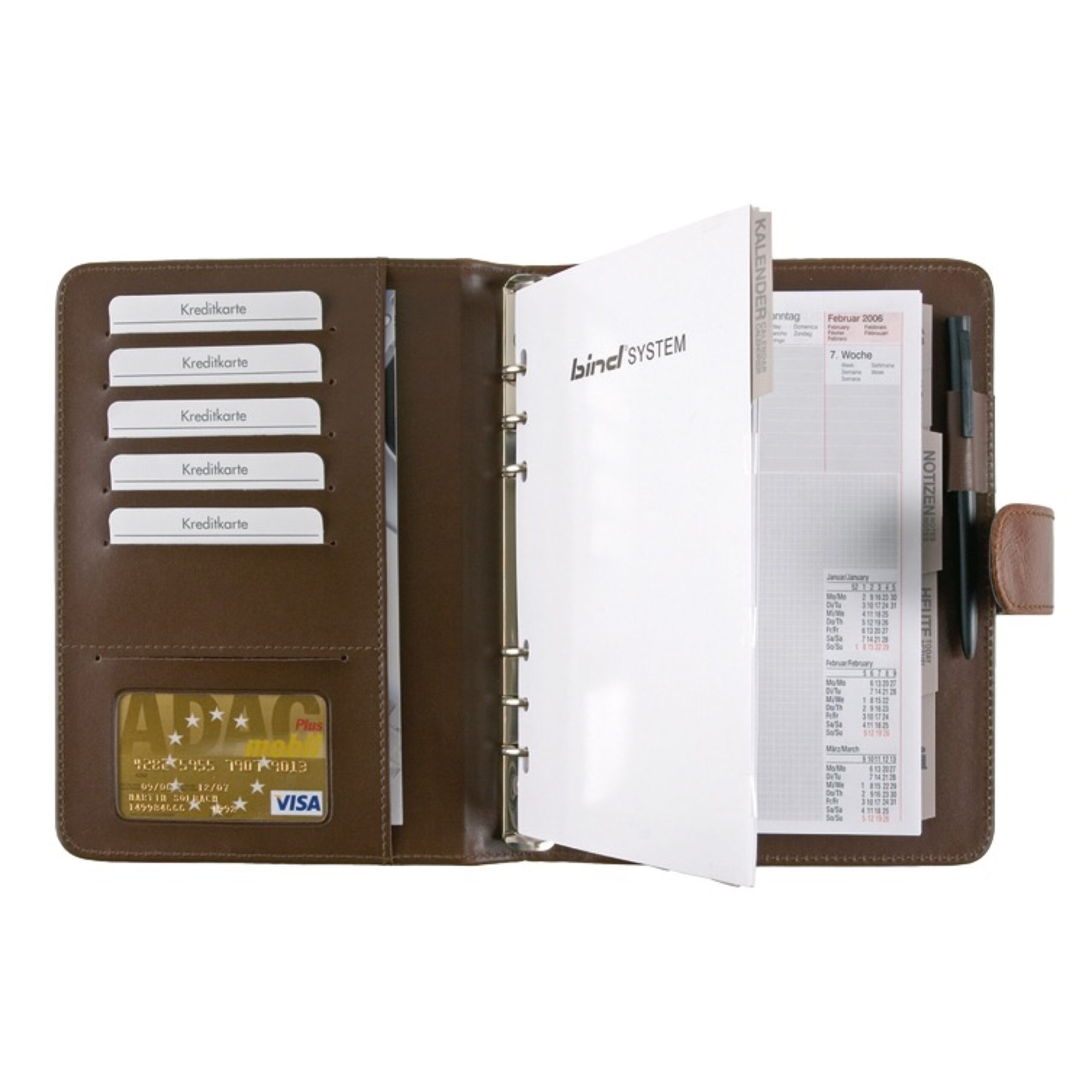 Lightpak Systemplaner A5 Planer braun mit Wochenkalender