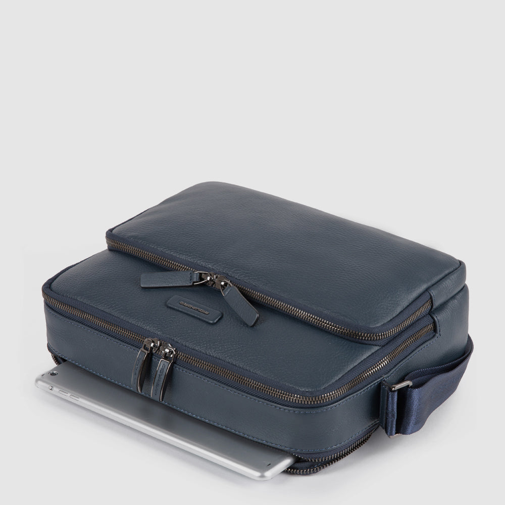 Piquadro Urban Herren Umhängetasche iPad Blau Leder