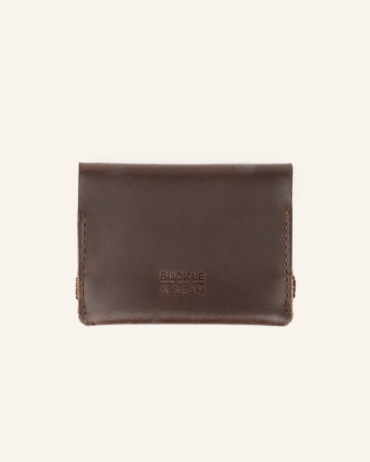 Buckle & Seam Finley Cardholder Leder Brown