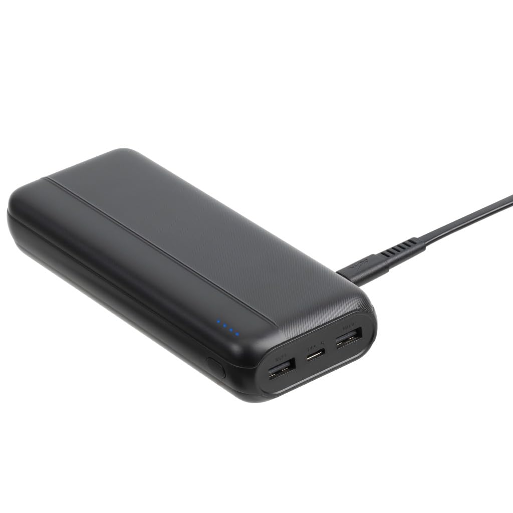 RIVACASE RIVAPOWER Powerbank 20000 mAh USB-C LED schwarz