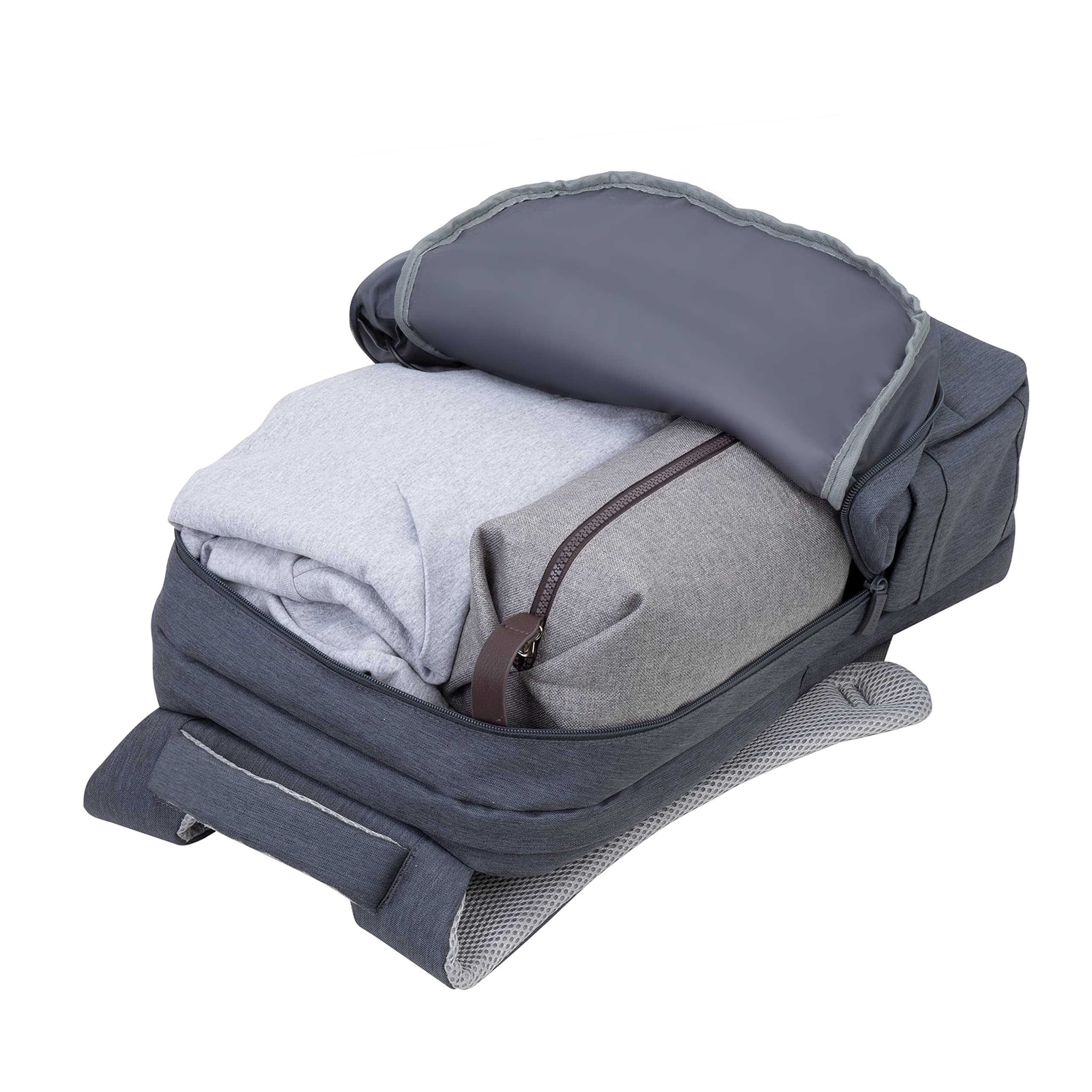 RIVACASE Ulsan 17,3 Zoll Laptoprucksack dunkelgrau USB