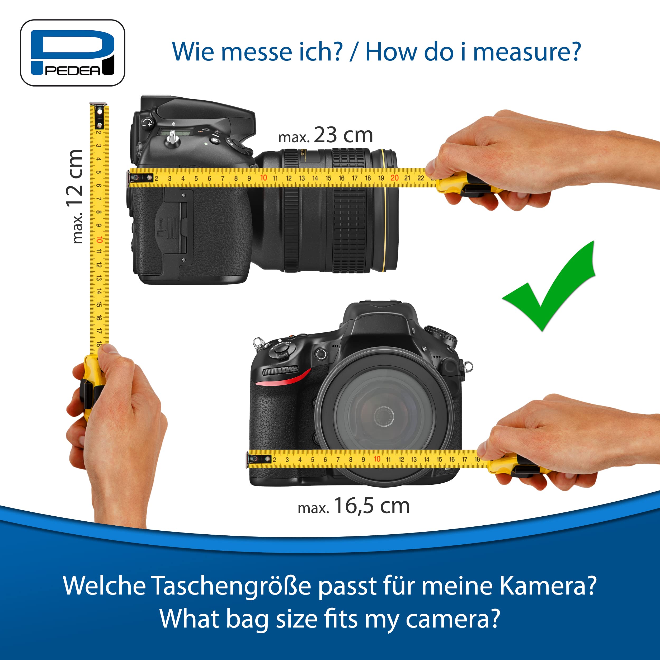 Pedea Fashion XL Kameratasche grau Regenschutz