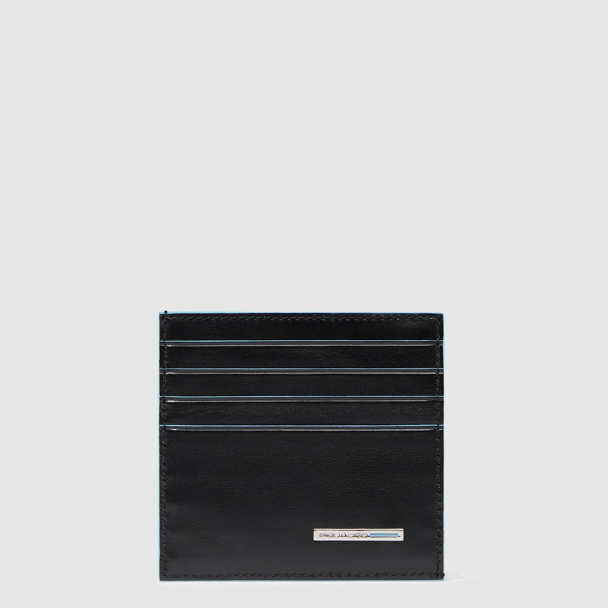 Piquadro Black Square Kartenetui Leder schwarz RFID