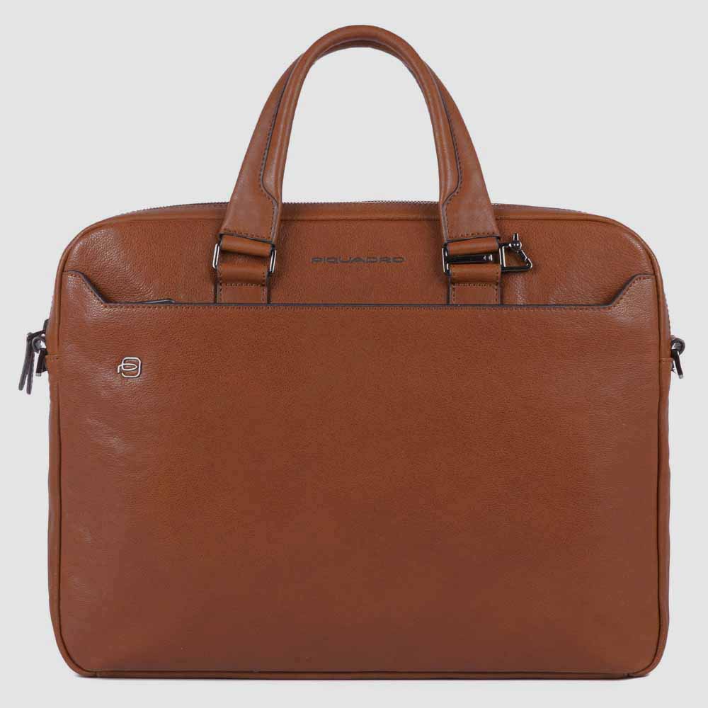 Piquadro Modus Aktentasche 15,6 Zoll Braun Leder 2 Fächer