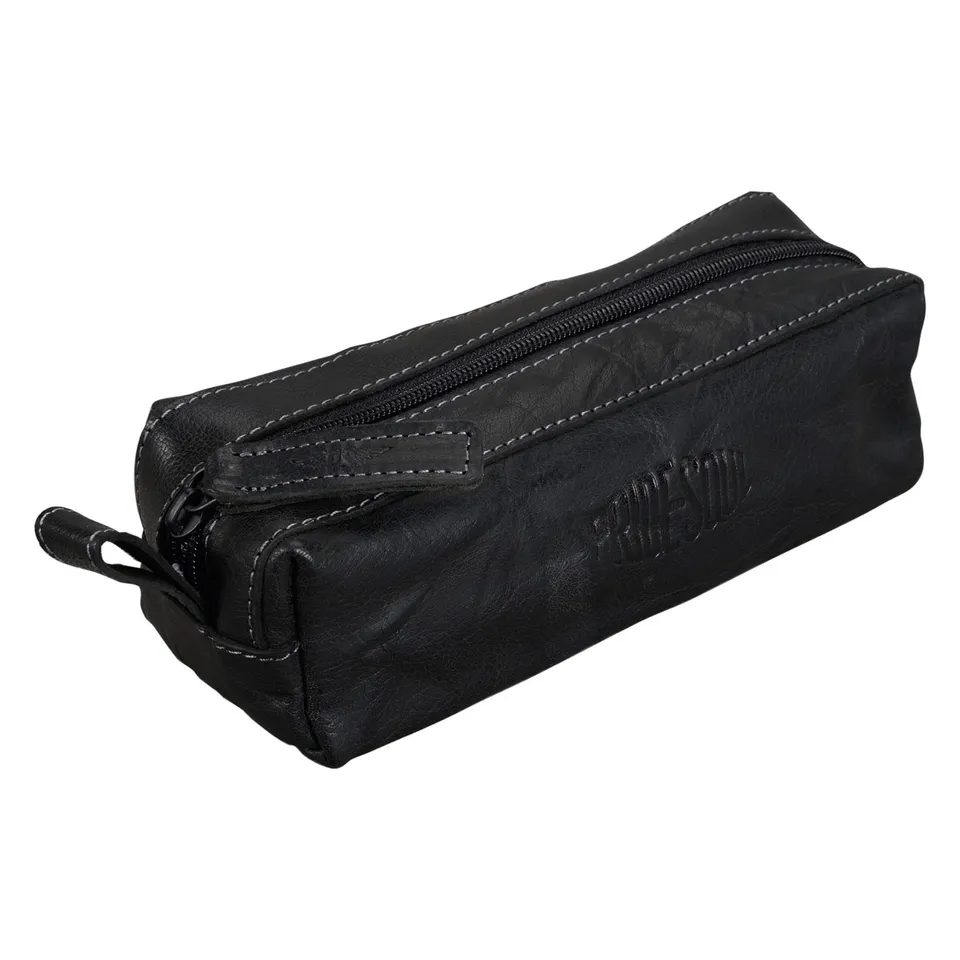 Lightpak Schlamperrolle Stifte-Etui Schwarz Leder