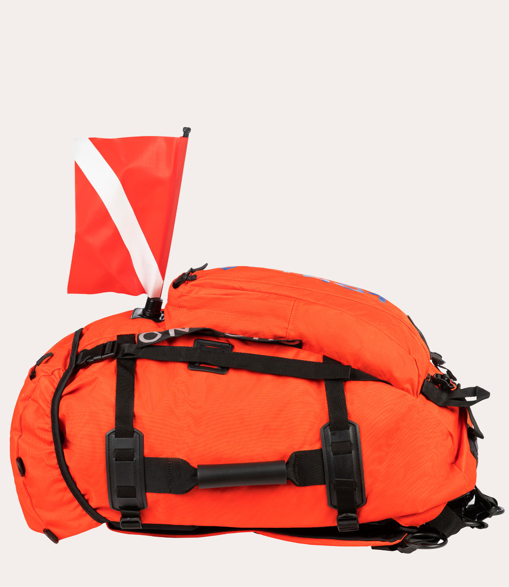 Tucano Lontra Dry-Bag-Rucksack 70L Orange Schwimmfähig