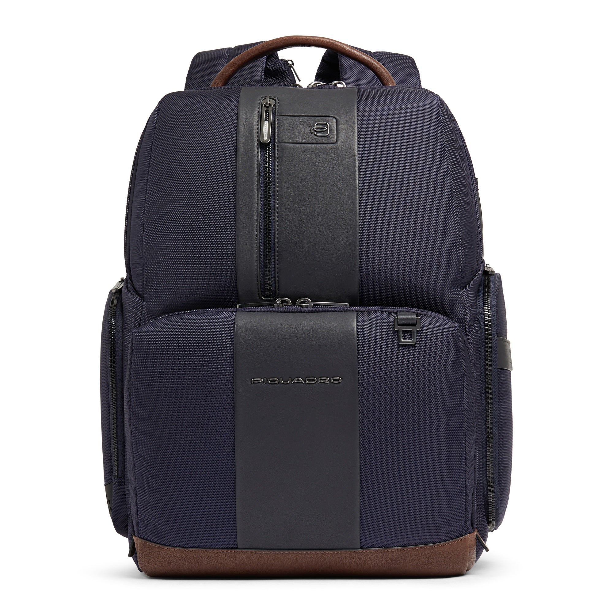 Piquadro Rover Laptop-Rucksack 15,6 Zoll Schwarz Fast-Check