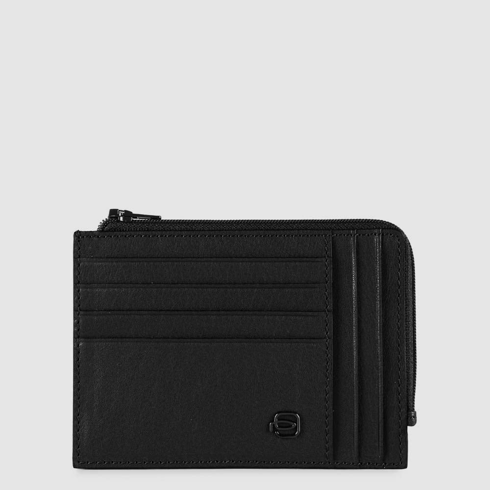 Piquadro Black Square Geldbörse CU braun Leder Münzfach RFID