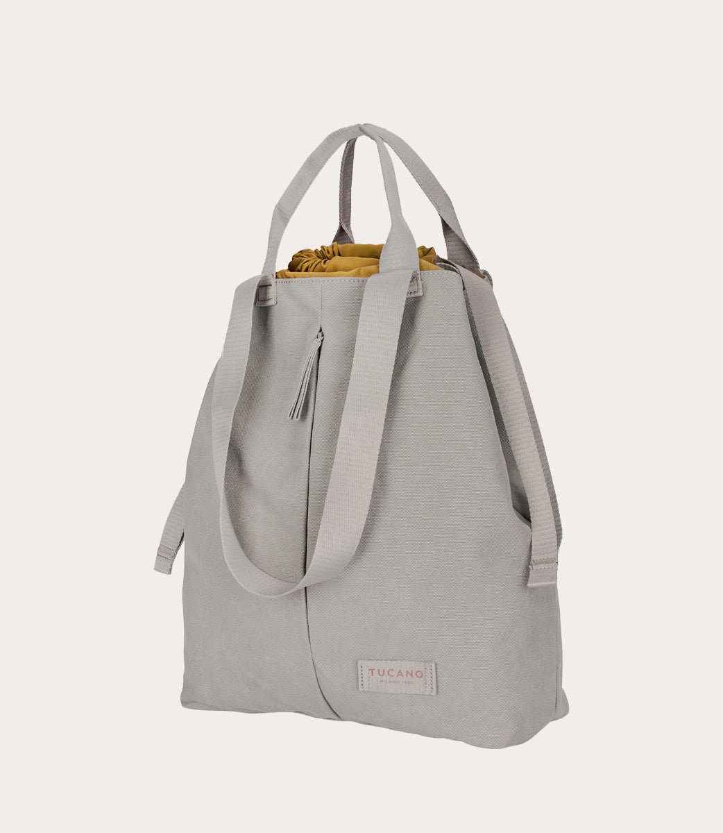 Tucano Carry Vertical Medium Shopper Grau Canvas 21,5 L