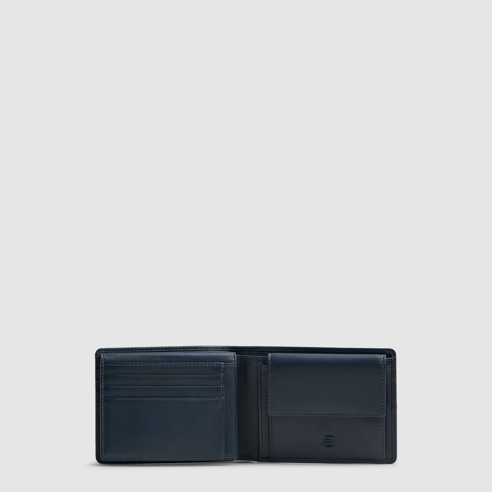 Piquadro Blue Square Herren Geldbörse Leder Blau mit Ausweisfach