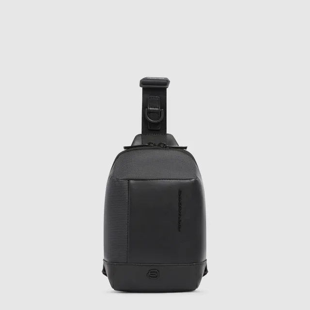Piquadro Corner 2.0 Handytasche Recycling-Gewebe Schwarz
