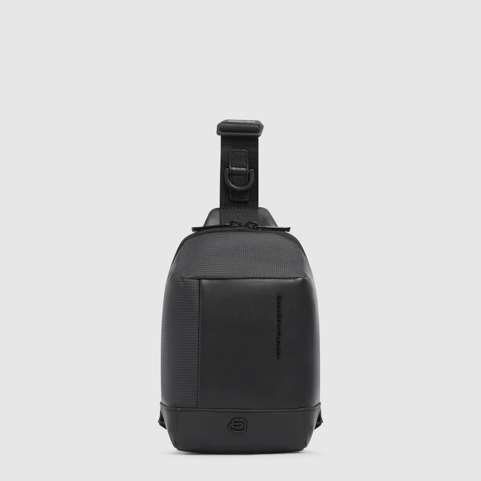 Piquadro Corner 2.0 Handytasche Recycling-Gewebe Schwarz