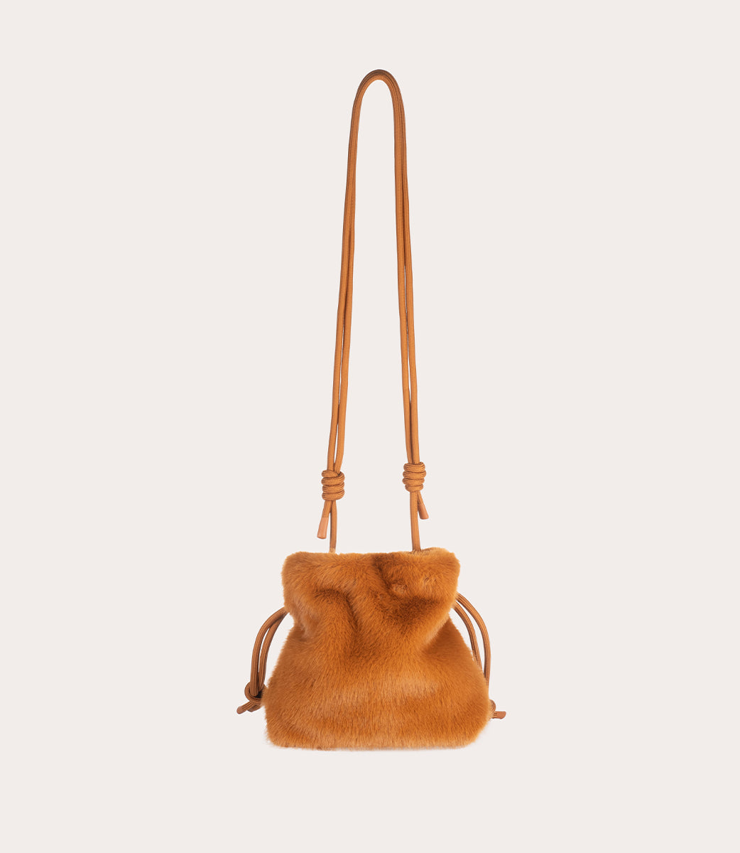 Tucano Mini Nina Fur Bag Umhängetasche Nero Kunstfell