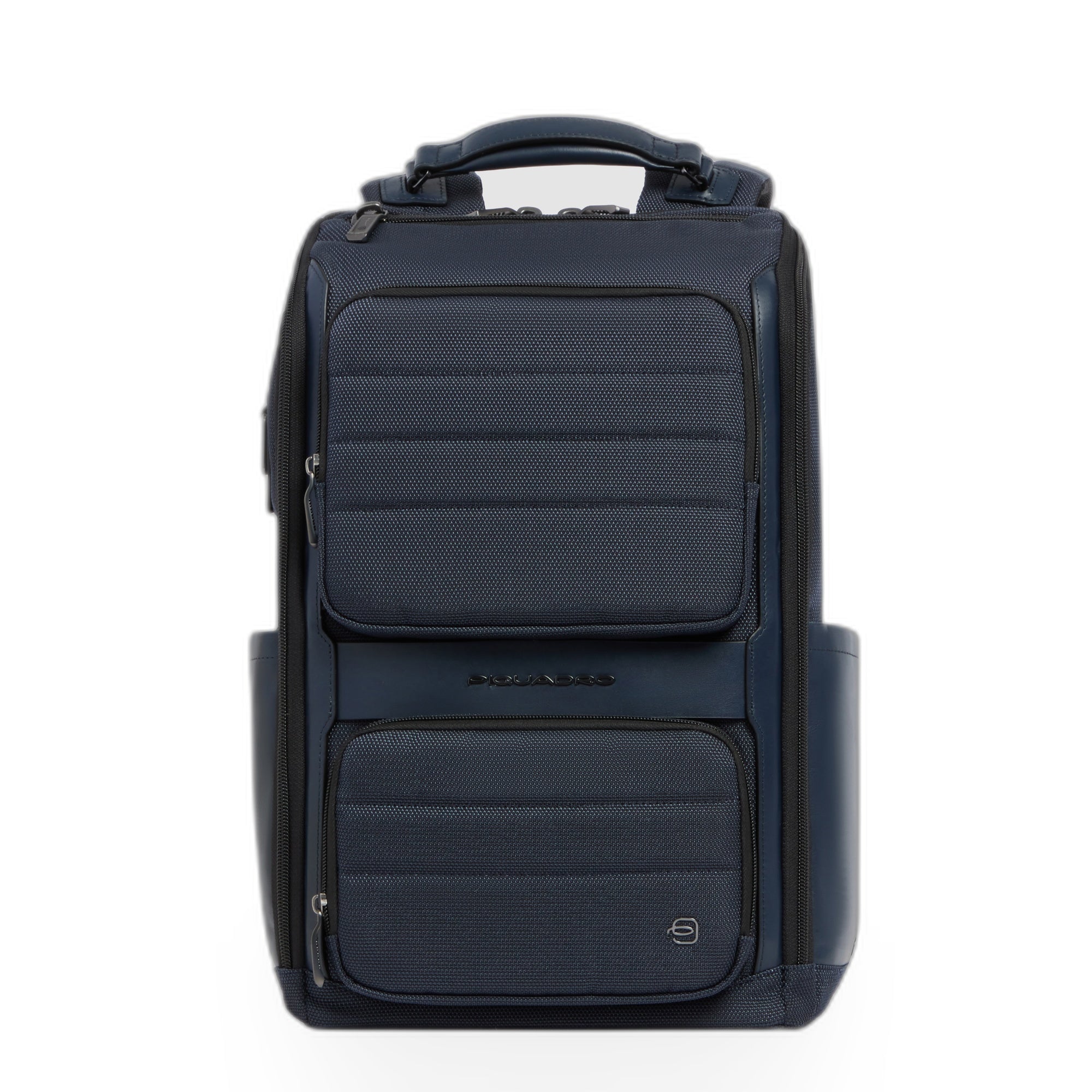 Piquadro Black Square Rucksack 14 Zoll Leder schwarz