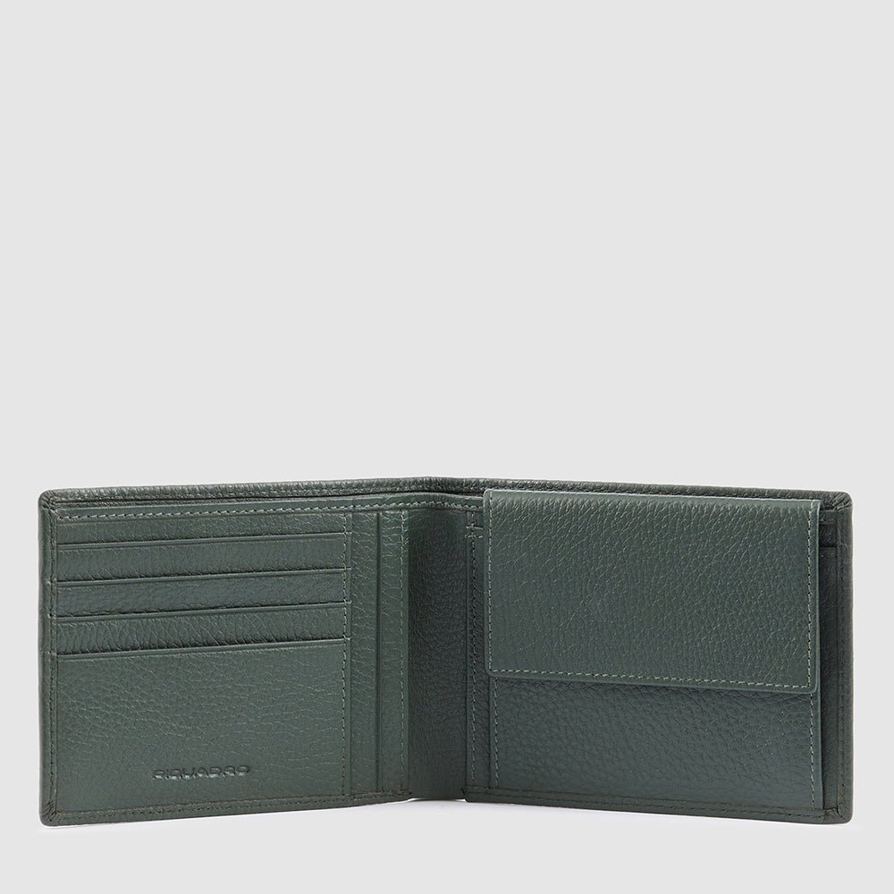 Piquadro Blue Square Geldbörse Herren Leder Münzfach RFID