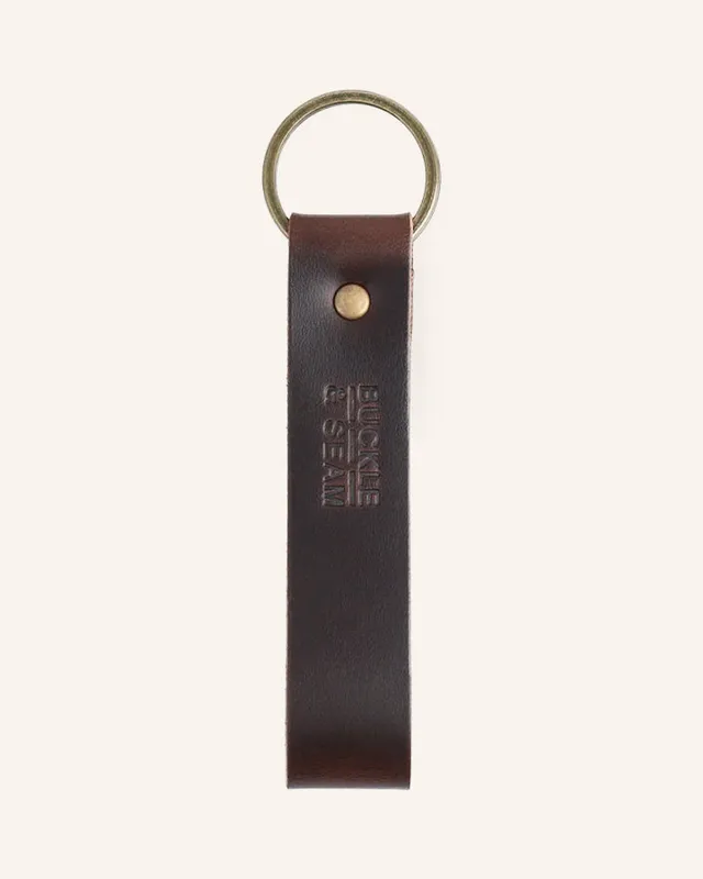 Buckle & Seam Soan Schlüsselanhänger Leder Gold mit Gravur
