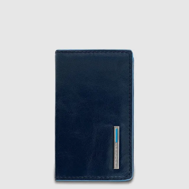 Piquadro Black Square Visitenkarten-Etui schwarz Leder