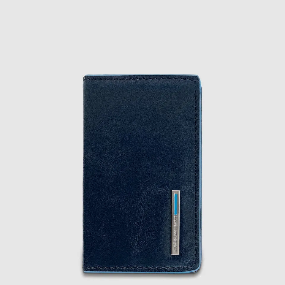 Piquadro Black Square Visitenkarten-Etui schwarz Leder